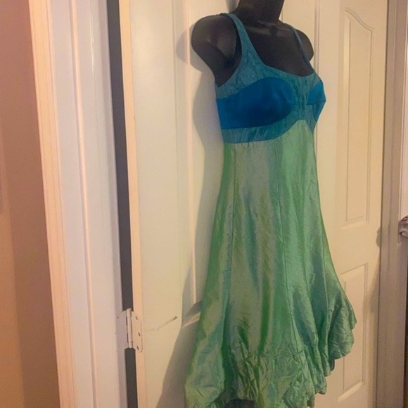 “NICOLE MILLER” Silk Tank Cocktail Mini-Dress - Picture 6 of 12